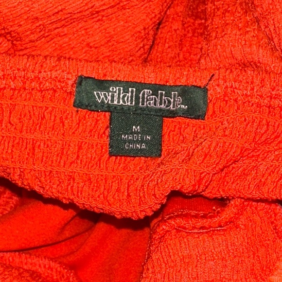 Wild Fable Dress Orange Med Strapless Twist Tube Top Beach Bodycon Stretchy Slit - Picture 10 of 10